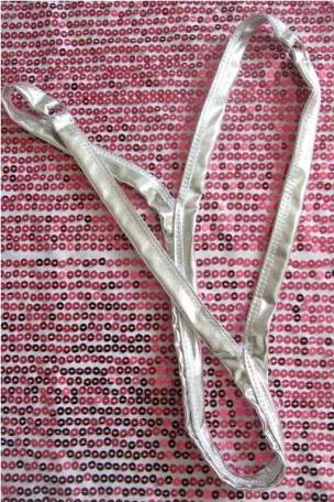 Максимально открытые трусики-стринг (серебро)